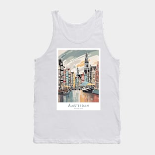 Vintage Amsterdam Netherlands Canal Serenity Tank Top